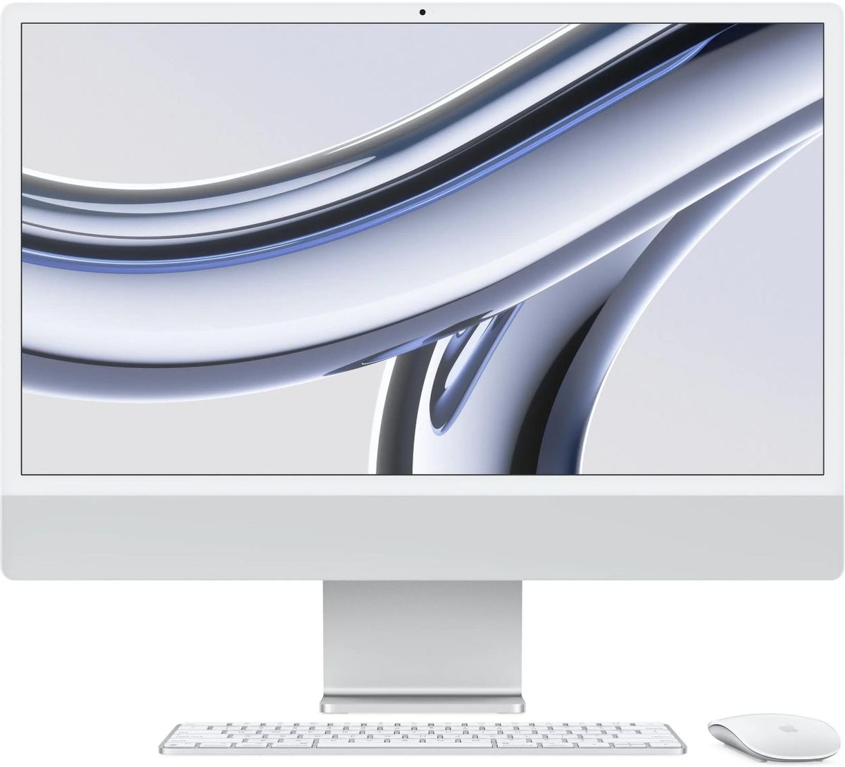 

Моноблок Apple iMac A2874 24" 4480x2520, Apple M3 4.05 ГГц, 8Gb RAM, 256Gb SSD, Apple M3, WiFi, BT, Cam, MacOS, серебристый, клавиатура, мышь (Z195000C9), A2874