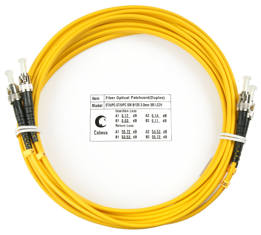 

Патч-корд оптический Cabeus FOP(d)-9-ST-ST-5m, ST/UPC-ST/UPC, одномодовый, 9/125, OS2, двойной, 5 м, LSZH, желтый (FOP(d)-9-ST-ST-5m), FOP(d)-9-ST-ST-5m