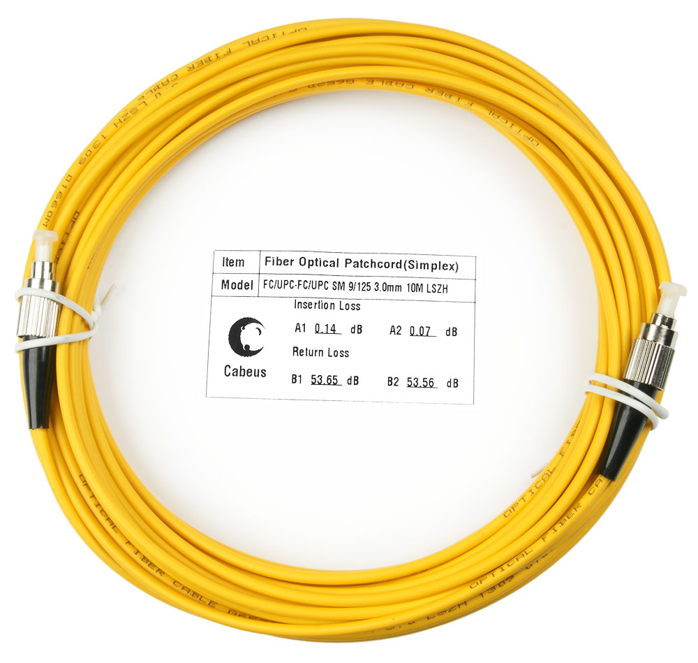 

Патч-корд оптический Cabeus FOP(s)-9-FC-FC-20m, FC/UPC-FC/UPC, одномодовый, 9/125, OS2, одинарный, 20 м, LSZH, желтый (FOP(s)-9-FC-FC-20m), FOP(s)-9-FC-FC-20m