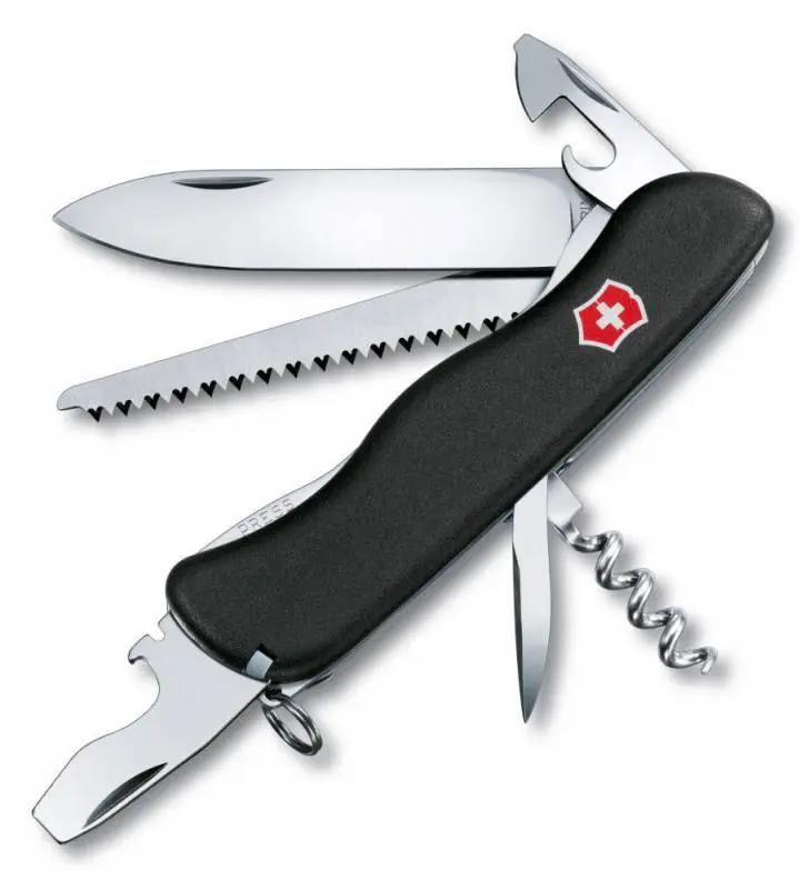 Нож перочинный 12 в 1, черный, VICTORINOX Forester (0.8363.3)