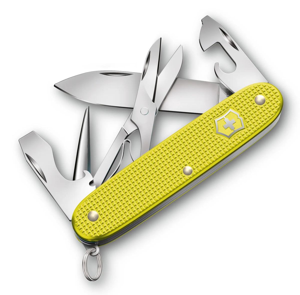 Нож перочинный 9 в 1, желтый, VICTORINOX Pioneer (0.8231.L23)