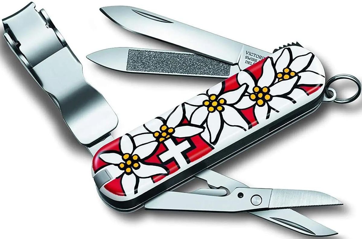 Нож перочинный 8 в 1, белый, VICTORINOX Nail Clip (0.6463.840)