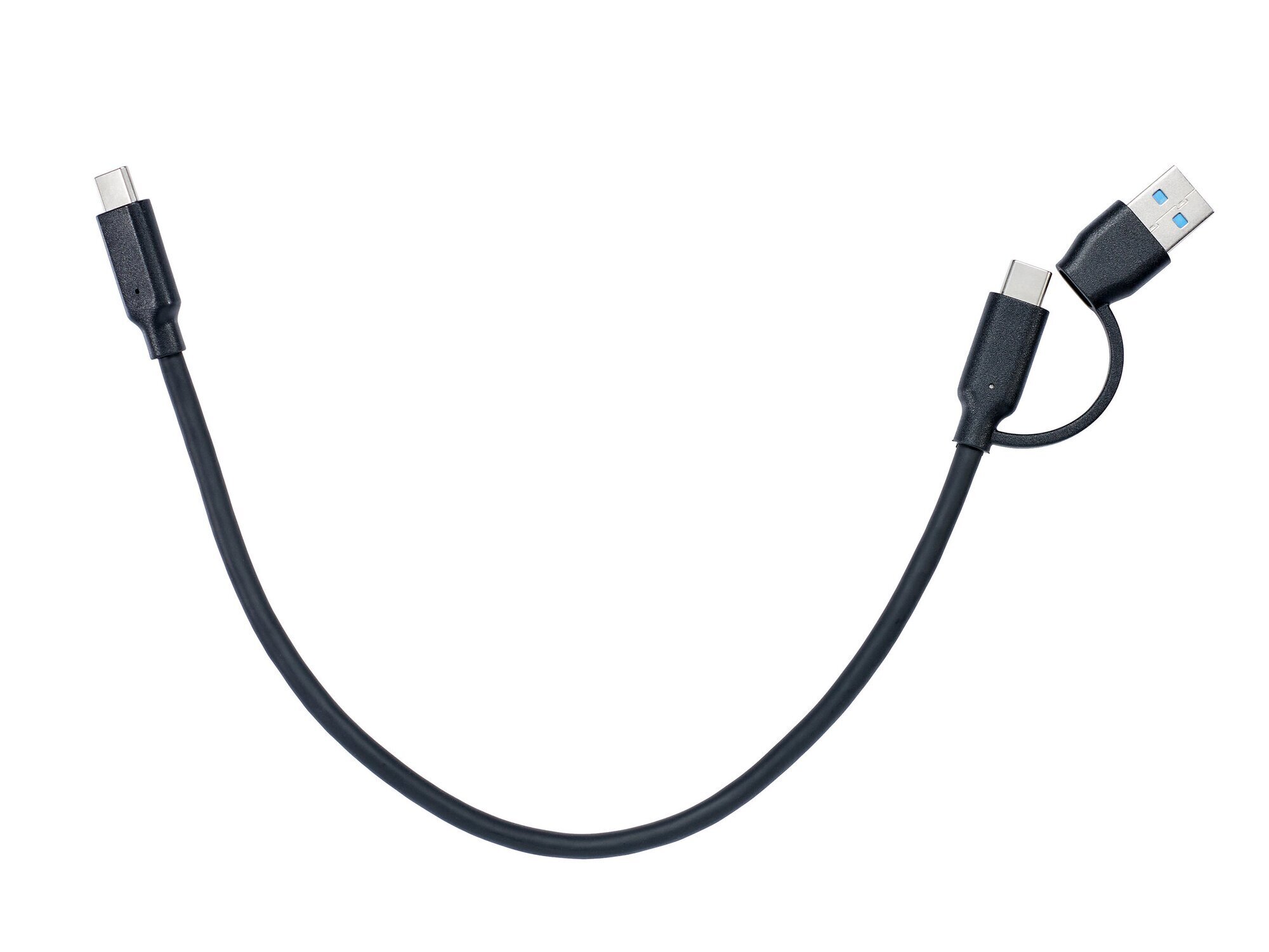 

Кабель USB 3.1 Type-C(m)-USB 3.1 Type-C(m)+USB 3.1 A(m), 30 см, черный, Telecom TUS716-0.3M (TUS716-0.3M), TUS716-0.3M