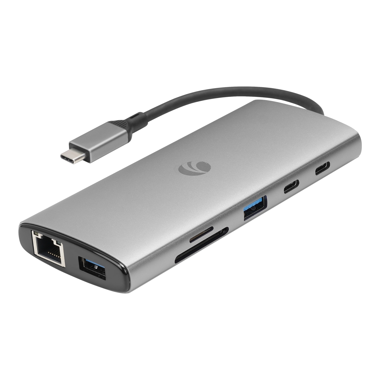 Адаптер VCOM CUE68, 3840x2160 (4K), USB Type-C, серебристый (CUE68)