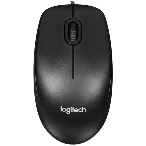 Мышь проводная Logitech M100R, 1000dpi, оптическая светодиодная, USB, черный (910-005006)