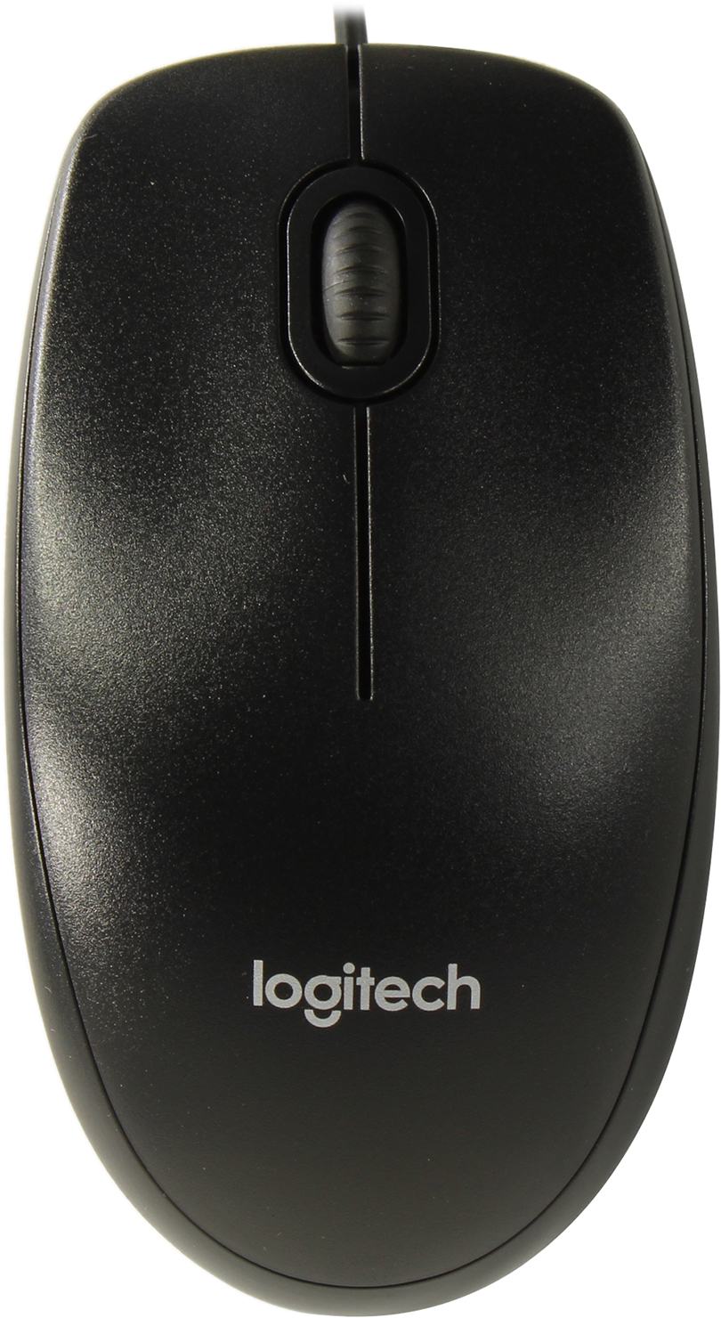 Мышь проводная Logitech M100R, 1000dpi, оптическая светодиодная, USB, черный (910-006765)