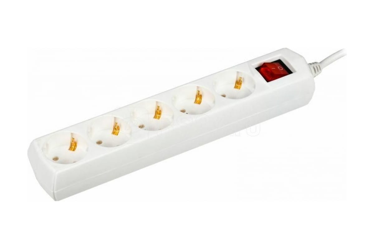 

Удлинитель Generica У05В, 5-розеток, 7 м, белый (WYP10-10-05-07-ZK-G), У05В