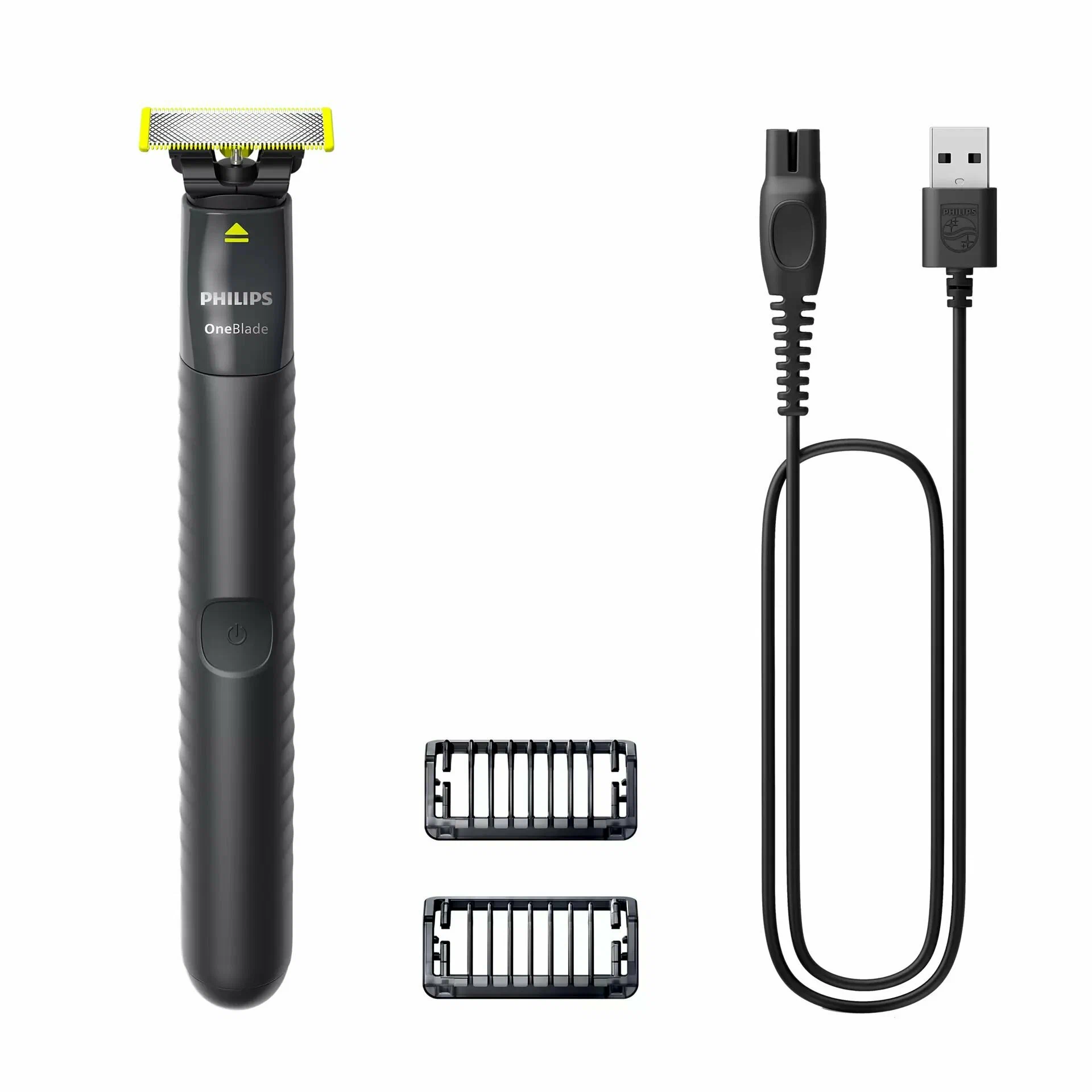 

Триммер Philips OneBlade QP1424/10, насадок 2, угольно-серый (QP1424/10), QP1424/10