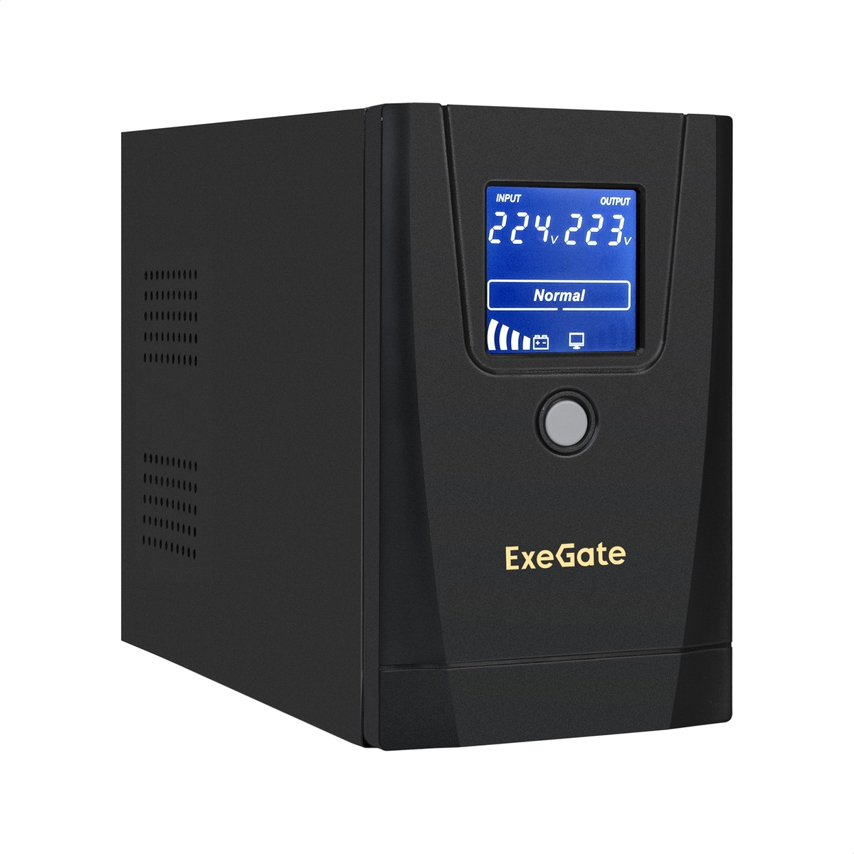 ИБП ExeGate SpecialPro Smart LLB-1000.LCD.AVR.2SH.RJ.USB, 1000 В·А, 550 Вт, EURO, розеток - 2, USB, черный (EX292621RUS)