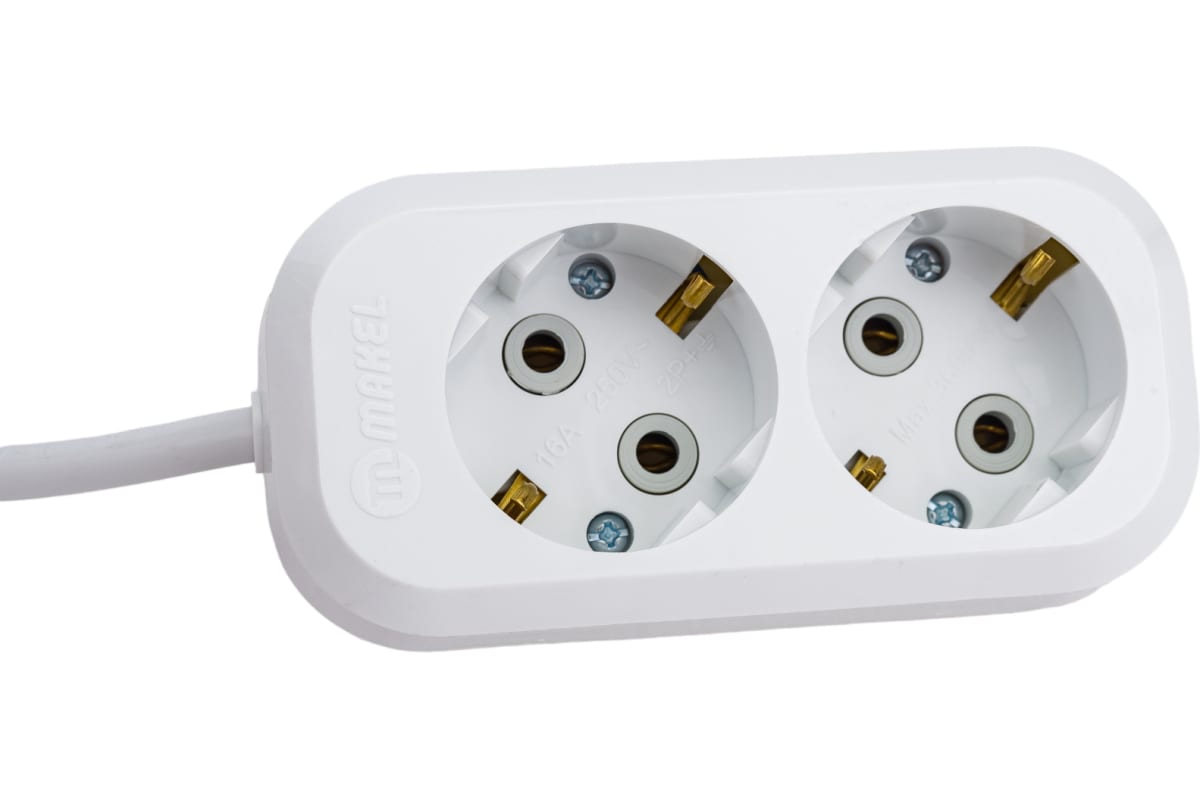 

Удлинитель Makel MGP114, 2-розетки, 5 м, белый (MGP114), MGP114