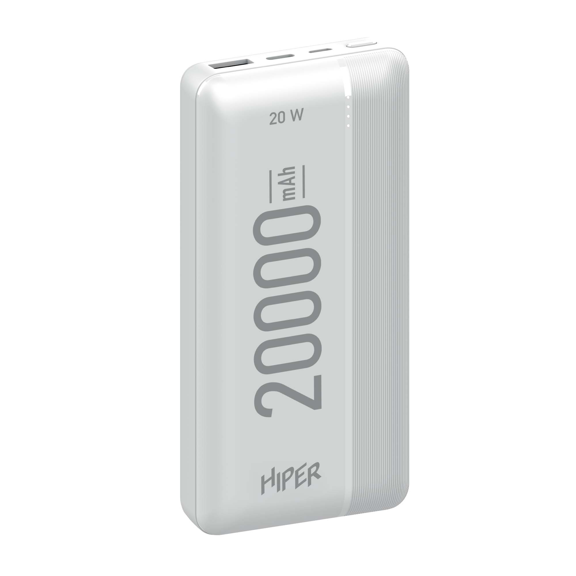 

Портативный аккумулятор (Powerbank) HIPER MX PRO 20000, 20 А·ч, 1xUSB, 3А, Type-C, QC, PD, белый (MX PRO 20000 WHITE), MX PRO 20000