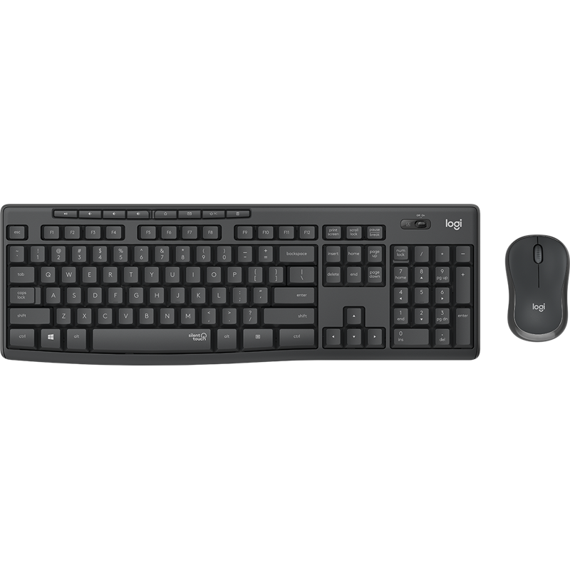 Клавиатура + мышь Logitech MK295, беспроводная, USB, графит (920-009800/920-009807)