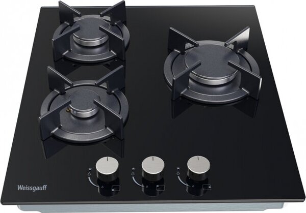 

Газовая варочная панель WEISSGAUFF HG 430 BGH, 3 конфорки, черный (430945), Черная, HG 430 BGH