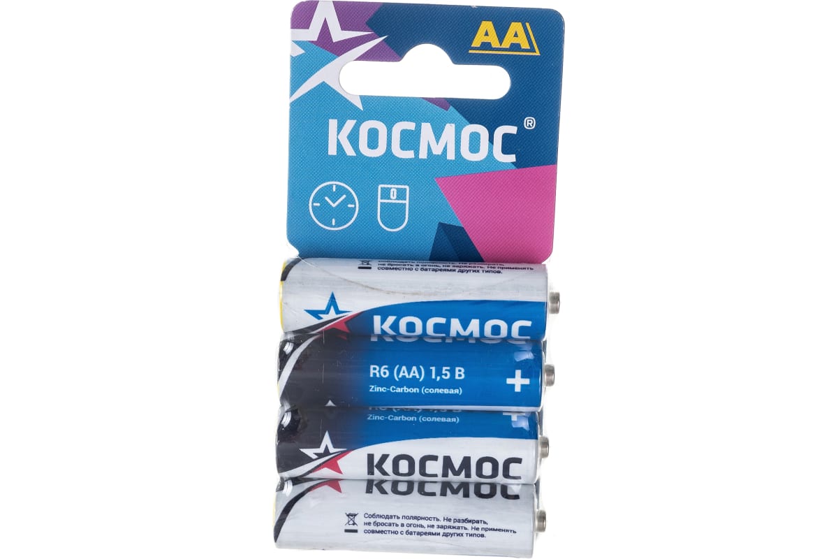 

Батарейка Космос AA (R6), 1.5V, 4 шт. (KOCR64BL)