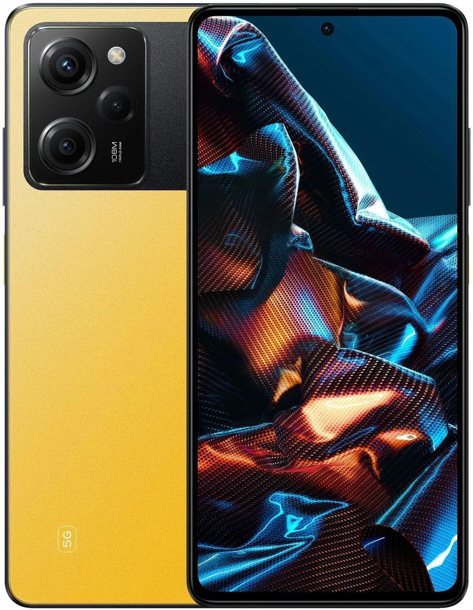 

Смартфон POCO X5 Pro 5G, 6.67" 1080x2400 AMOLED, Qualcomm Snapdragon 778G, 8Gb RAM, 256Gb, 3G/4G/5G, NFC, Wi-Fi, BT, 3xCam, 2-Sim, 5000 мА⋅ч, USB Type-C, Android 12, желтый (MZB0CSRRU/44009), X5 Pro 5G