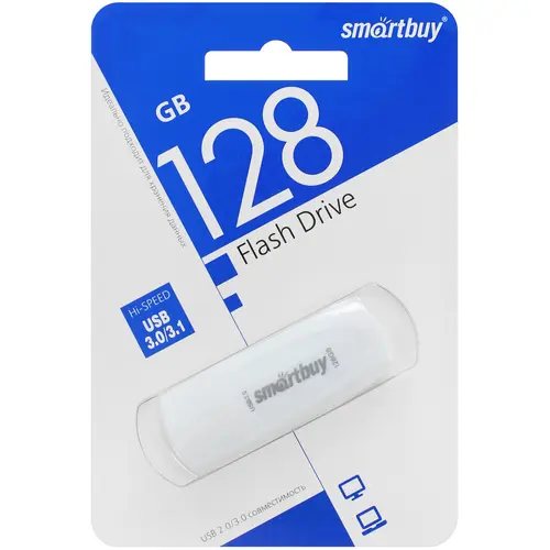 

Флешка 128Gb USB 3.0 SmartBuy Scout SB128GB3SCW, белый (SB128GB3SCW), SB128GB3SCW