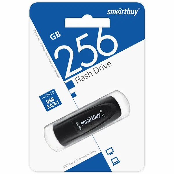 

Флешка 256Gb USB 3.0 SmartBuy Scout SB256GB3SCK, черный (SB256GB3SCK), SB256GB3SCK