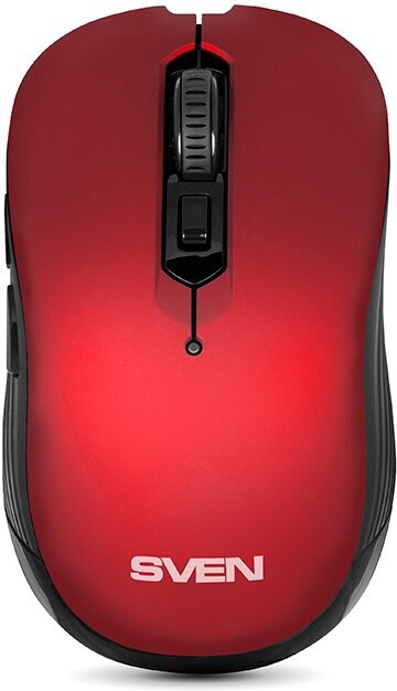 Мышь беспроводная Sven RX-560SW, 1600dpi, оптическая светодиодная, USB, красный (SV-017071)