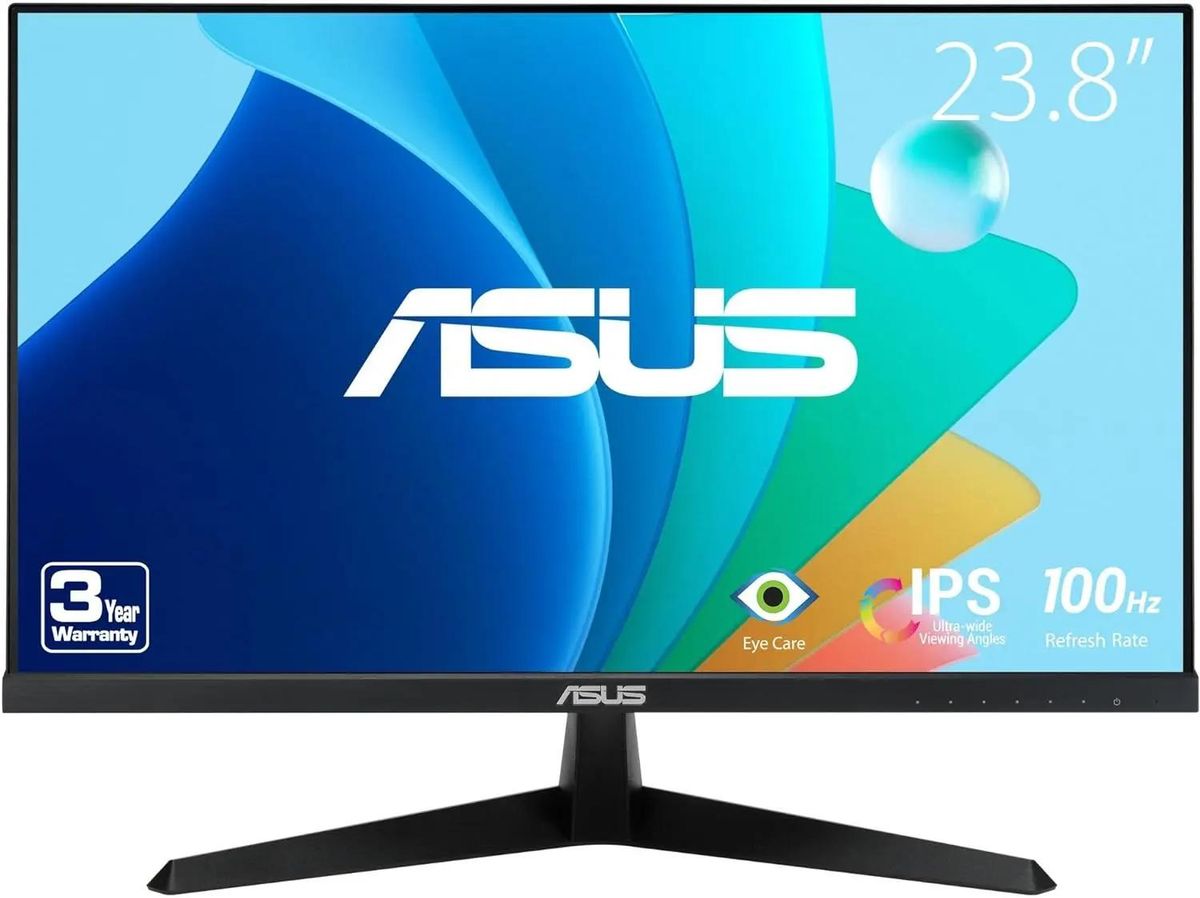 

Монитор 23.8" ASUS VY249HF IPS, 1920x1080 (16:9), 250кд/м2, 100 Гц, 1 мс, 178°/178°, HDMI, черный (90LM06A3-B01A70), VY249HF