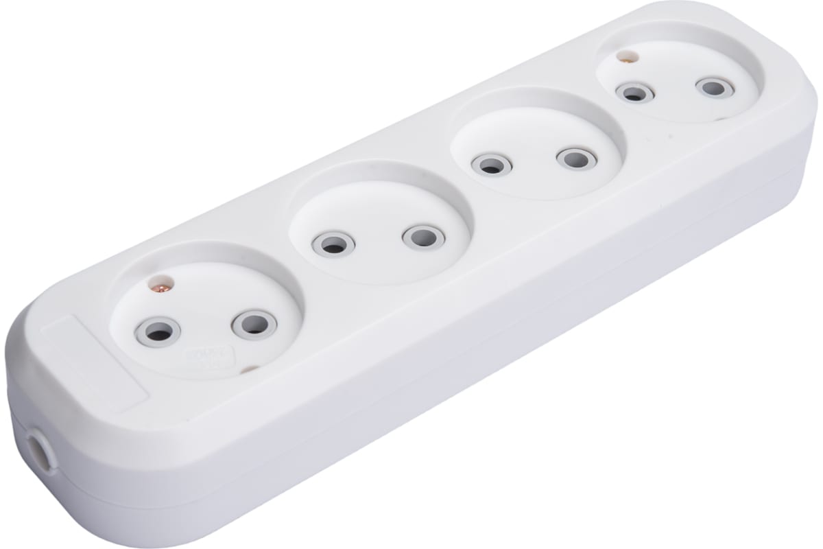 

Колодка удлинителя IONICH 4-розетки, 10А, б/з, белый (1519)