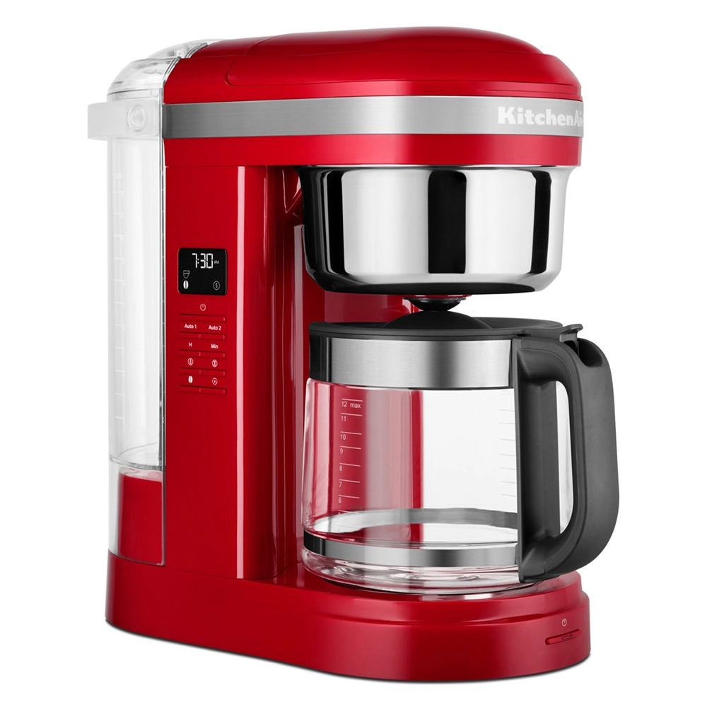 

Кофеварка капельная KitchenAid 5KCM1209EER, 1.1 кВт, кофе молотый, 1.7 л/700 мл, дисплей, красный (5KCM1209EER), 5KCM1209EER