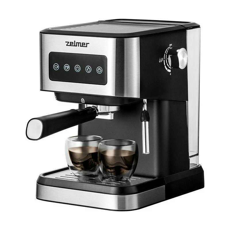 

Кофеварка рожковая ZELMER EXPRESSO ZCM6255, 1.05 кВт, кофе молотый, 1.5 л, ручной капучинатор, дисплей, черный (71705558P), ZCM6255