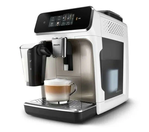 Кофемашина автоматическая Philips EP2333/40, зерновой / молотый, 1.8 л, автоматический капучинатор, дисплей, белый, 1.5 кВт (EP2333/40)