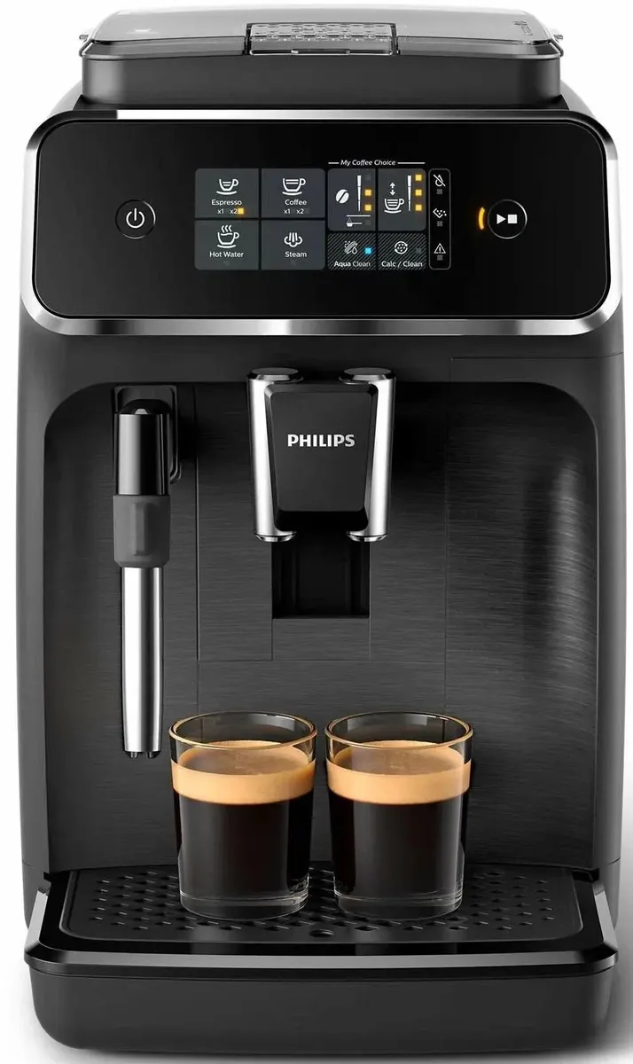 Кофемашина автоматическая Philips EP2220/10, молотый/зерновой, 1.8 л, ручной капучинатор, дисплей, черный, 1.5 кВт (EP2220/10)