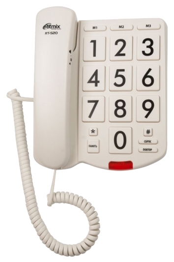 

Проводной телефон Ritmix RT-520, черный, RT-520