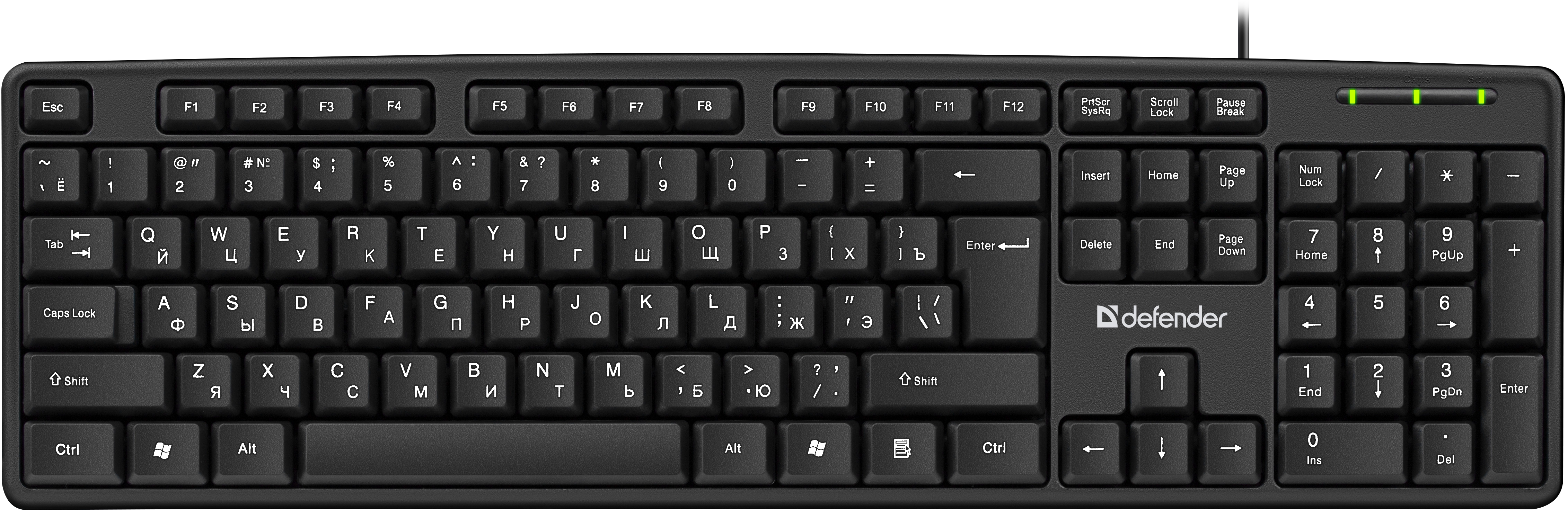 Клавиатура Defender Element HB-520, USB, черный
