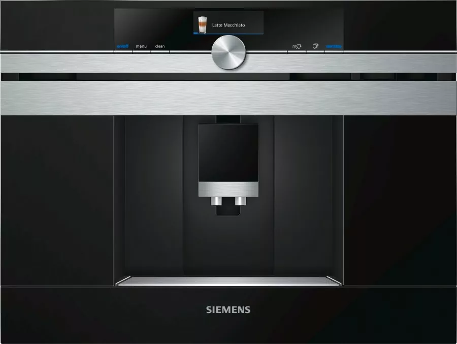 Кофемашина автоматическая Siemens IQ700 CT636LES1, зерновой / молотый, 2.4 л, автоматический капучинатор, дисплей, черный/нержавеюща сталь, 1.6 кВт (CT636LES1), цвет черный/нержавеюща сталь - фото 1