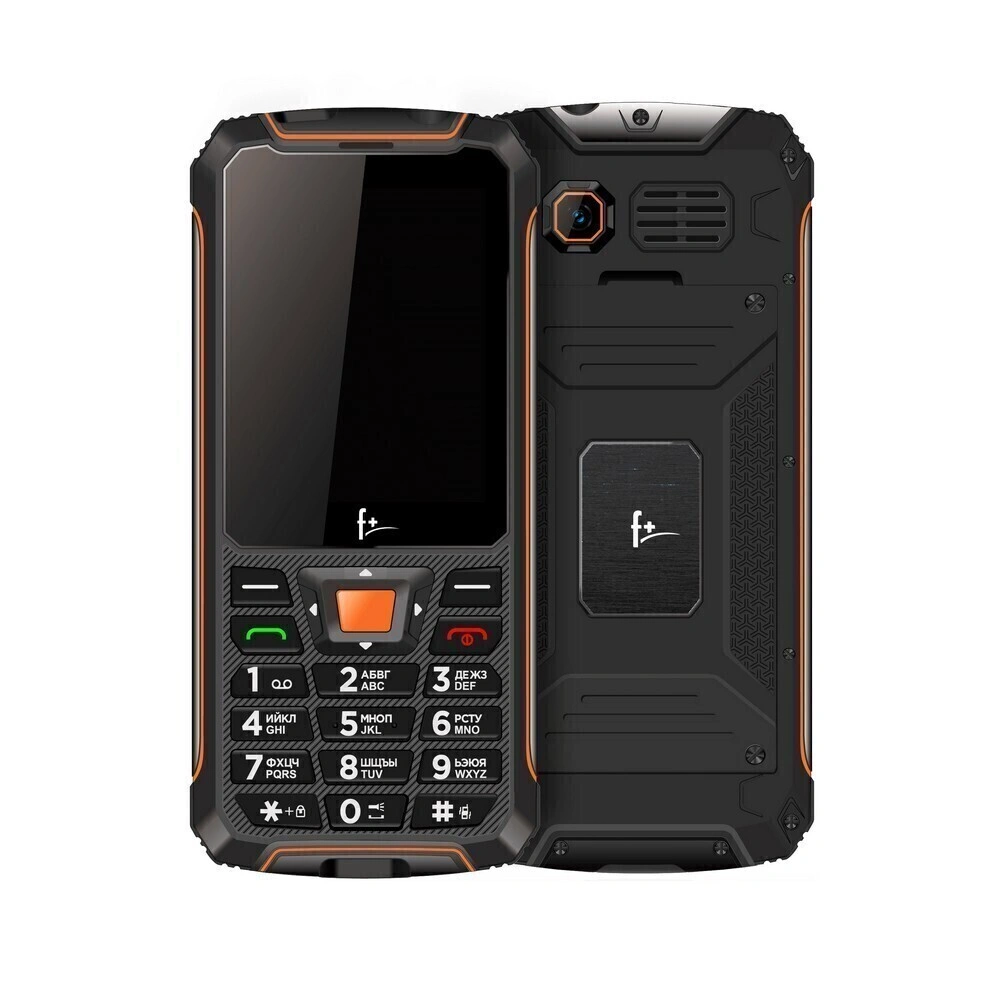 Мобильный телефон Fly F+ R280, 2.8" 320x240 IPS, 32Mb RAM, 32Mb, BT, 1xCam, 2-Sim, 2500 мА·ч, micro-USB, черный/оранжевый б/у, отказ от покупки, следы эксплуатации, комплект полный