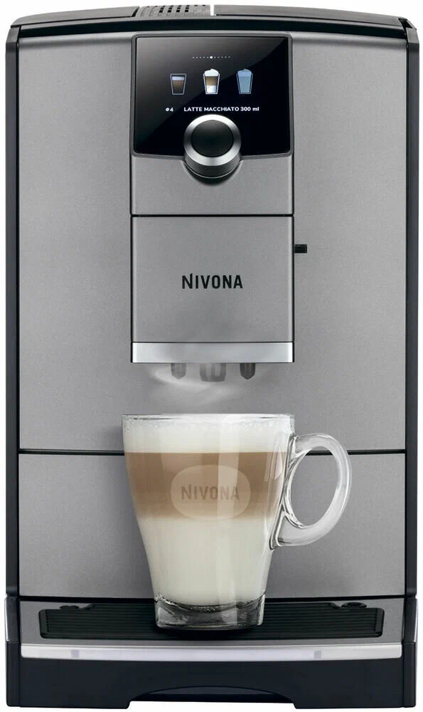 Кофемашина автоматическая Nivona CafeRomatica NICR 795, зерновой / молотый, 2.2 л, автоматический капучинатор, металлические жернова, дисплей, управление со смартфона, титановый, 1.46 кВт (NICR795)