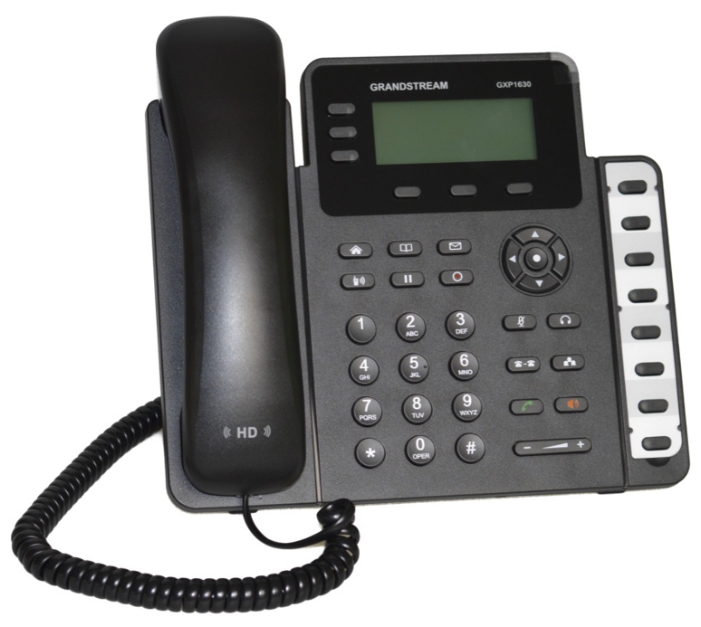 

VoIP-телефон Grandstream GXP1630, 3 линии, монохромный дисплей, PoE, GXP1630