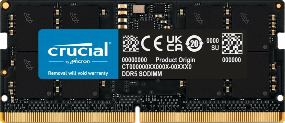 Память DDR5 SODIMM 16Gb, 4800MHz Crucial (CB16GS4800)