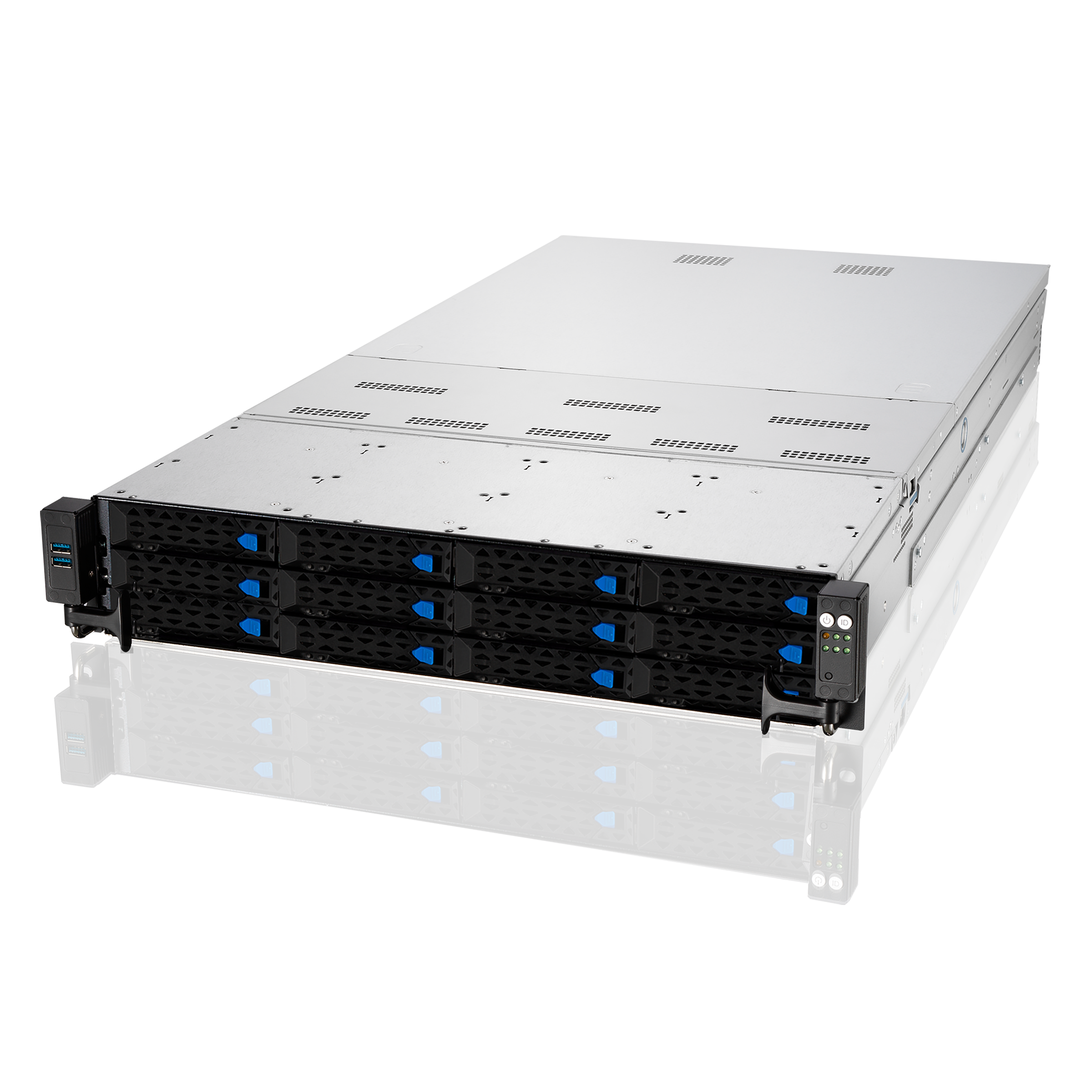 Серверная платформа ASUS RS720A-E11-RS12, 2xSocket SP3, 32xDDR4, 12x2.5/3.5 HDD HS, 2xM.2-PCI-E/SATA, 2x10GLAN, ASMB10-iKVM, Redundant 2x2400 Вт, 2U (90SF01G5-M008P0)