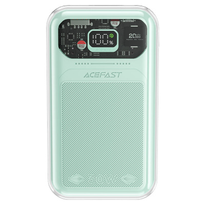 Портативный аккумулятор (Powerbank) Acefast M2-20000, 20 А·ч, 2xUSB, 3А, Type-C, QC, PD, зеленый (AF-M2-MM)