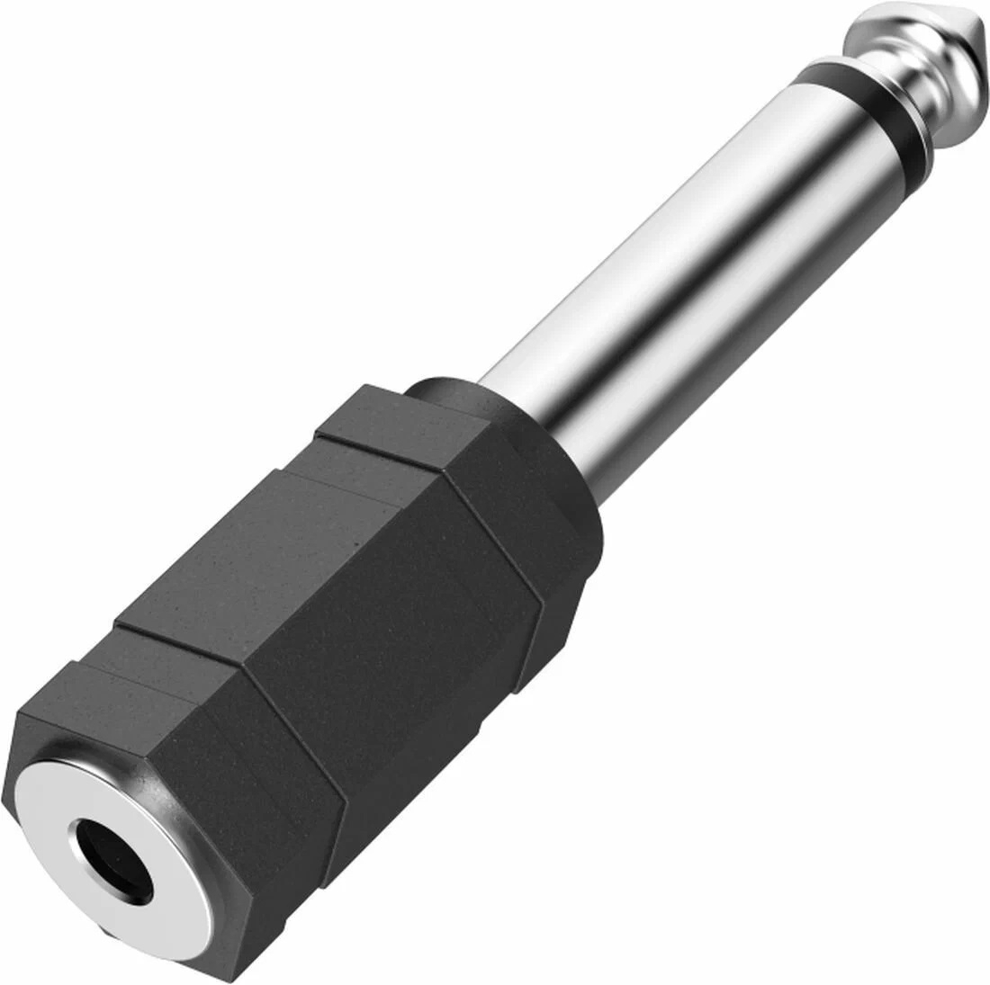 

Переходник (адаптер) Jack 3.5mm(F)-Jack 6.35mm(M), черный Telecom (TA1950-M)