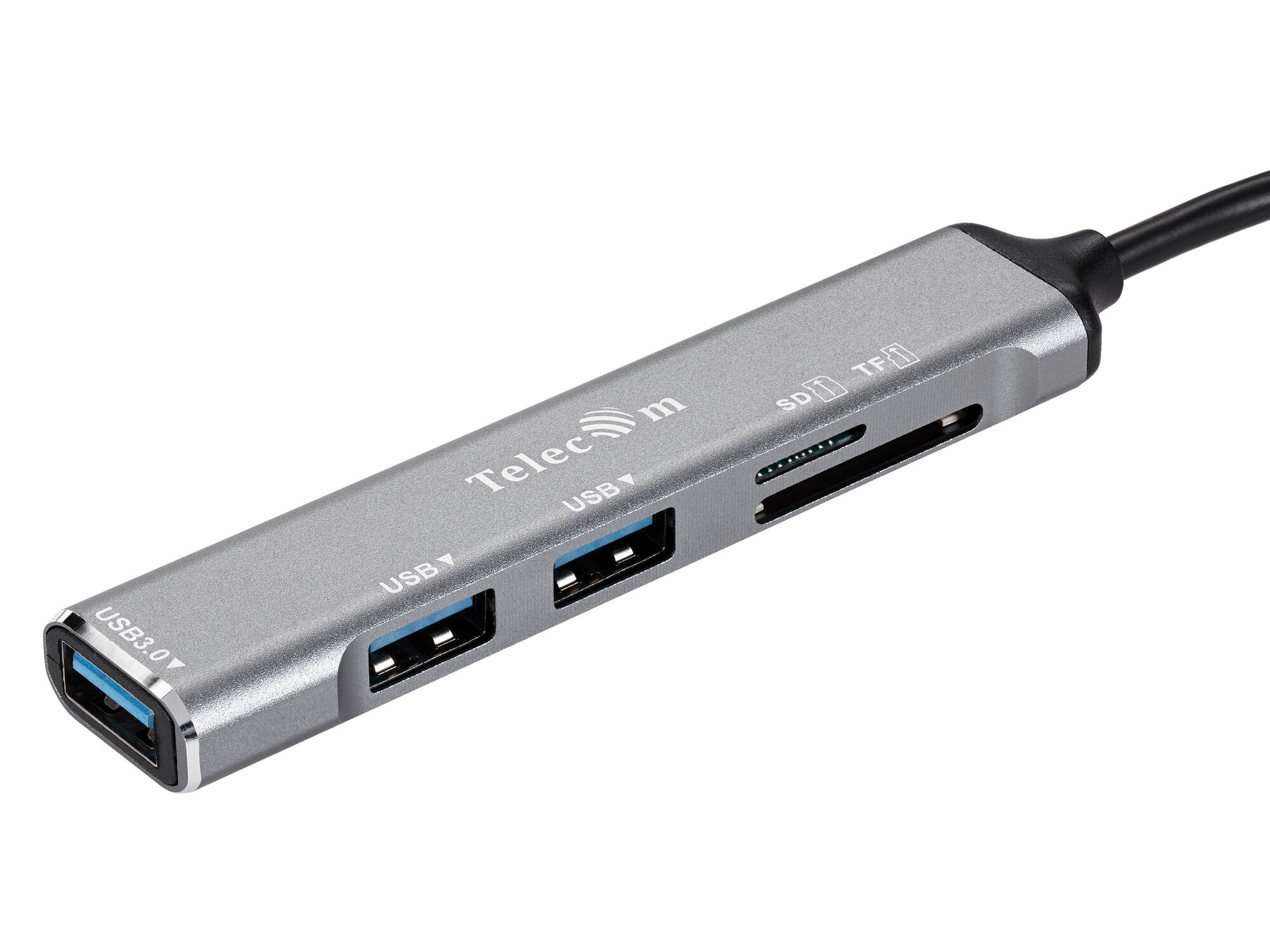 

USB-концентратор Telecom TA309C, 2xUSB 2.0, 1xUSB 3.0, серебристый (TA309C), TA309C