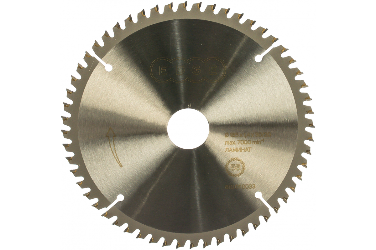 Пильный диск EDGE by PATRIOT, ⌀185 мм x 30 мм ламинат, аккуратный рез, 56T, 1 шт. (810010033)