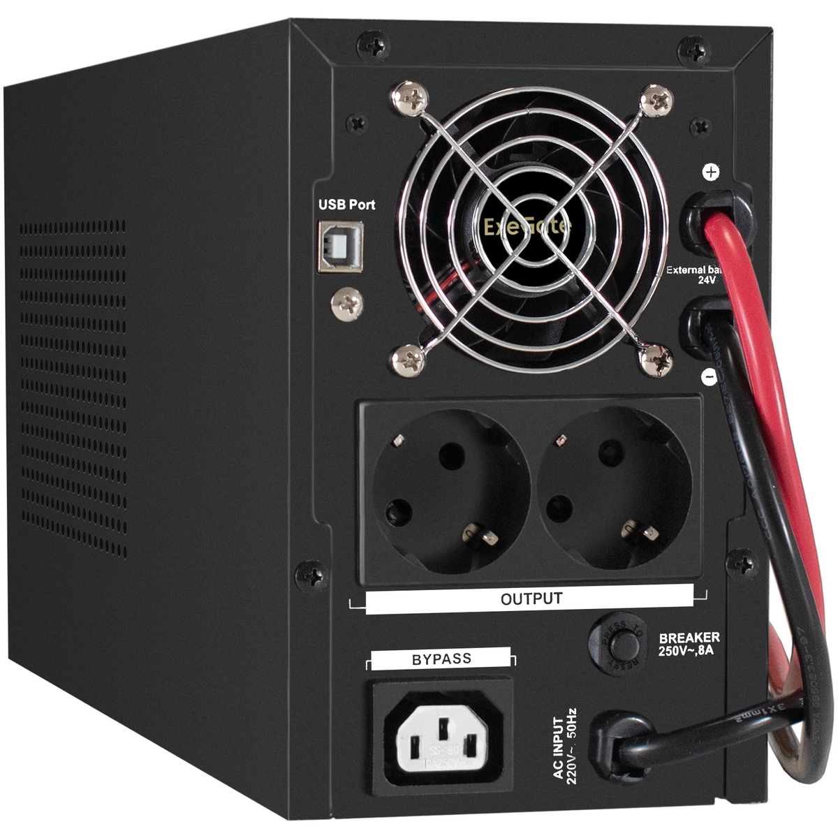 

Инвертор ExeGate SineTower SZ-1500/2 x DT 1226 (12В, 26Ач), 1500 В·А, 1.2 кВт, EURO+IEC, розеток - 3, USB, черный (EX296812RUS) (в комплекте внешний аккумулятор), SZ-1500/2 x DT 1226 (12В, 26Ач)
