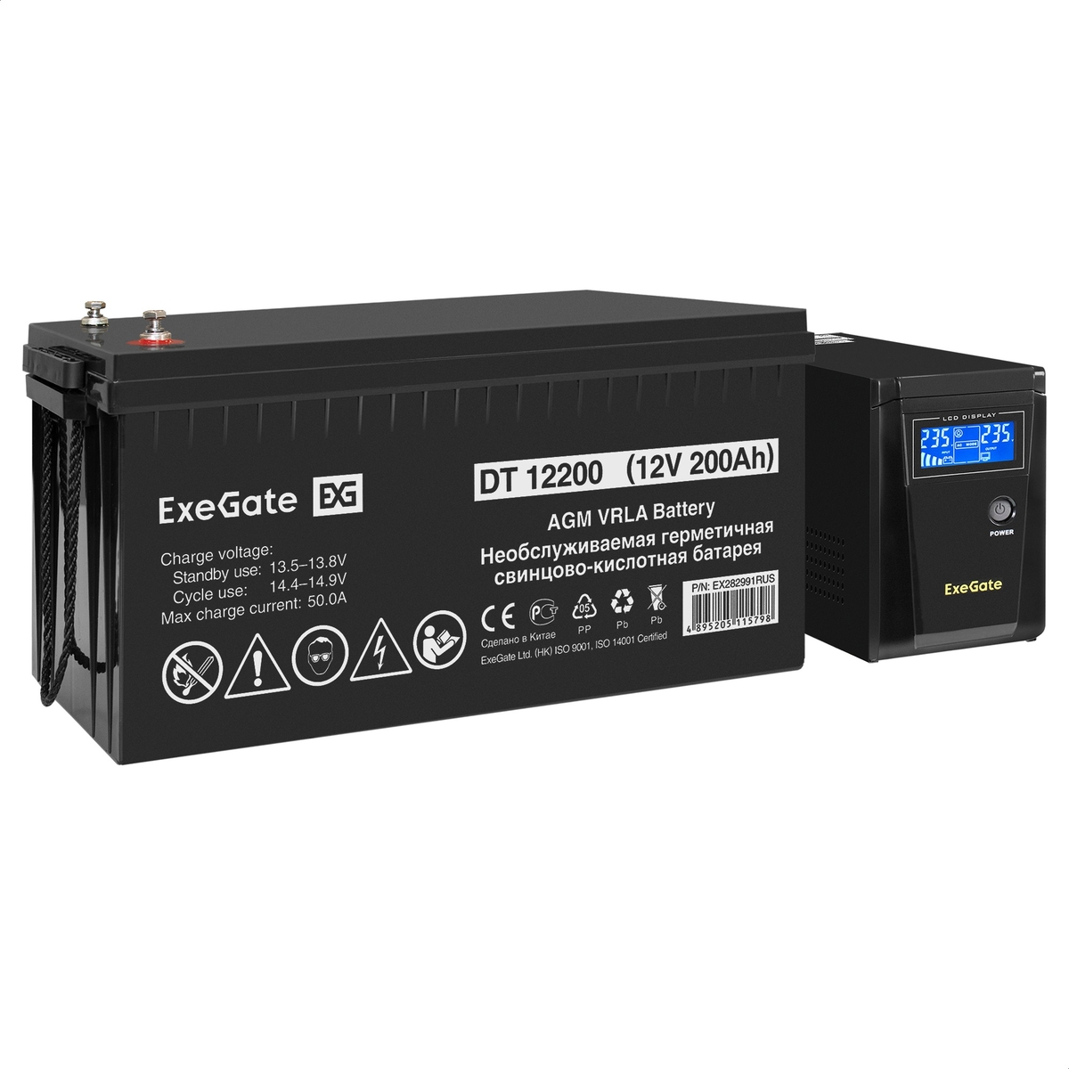

Инвертор ExeGate SineTower SZ-600/DT 12200 (12В, 200Ач), 600 VA, 360 Вт, EURO, розеток - 1, USB, черный (EX296788RUS) (в комплекте внешний аккумулятор), SZ-600/DT 12200 (12В, 200Ач)