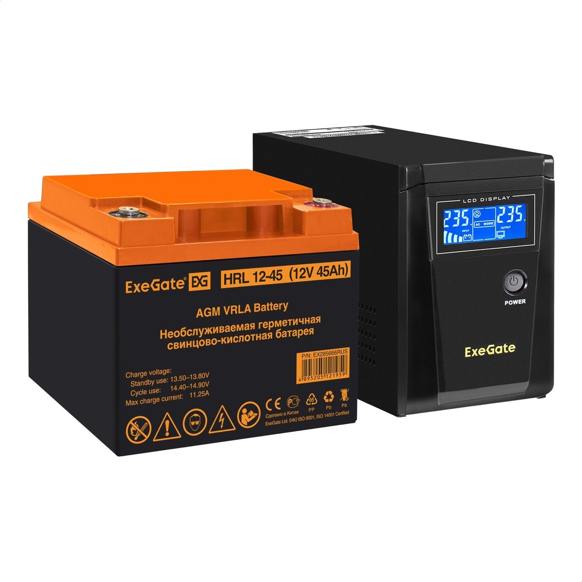 

Инвертор ExeGate SineTower SZ-600/HRL 12-45 (12В, 45Ач), 600 VA, 360 Вт, EURO, розеток - 1, USB, черный (EX296772RUS) (в комплекте внешний аккумулятор), SZ-600/HRL 12-45 (12В, 45Ач)