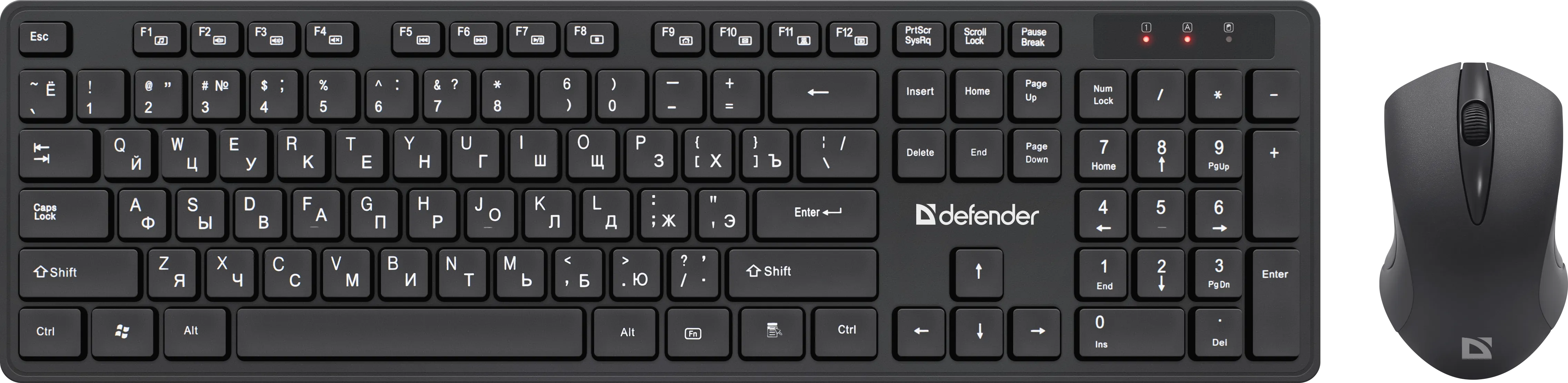 Клавиатура + мышь Defender LIMA C-993, беспроводная, USB, черный (45993)
