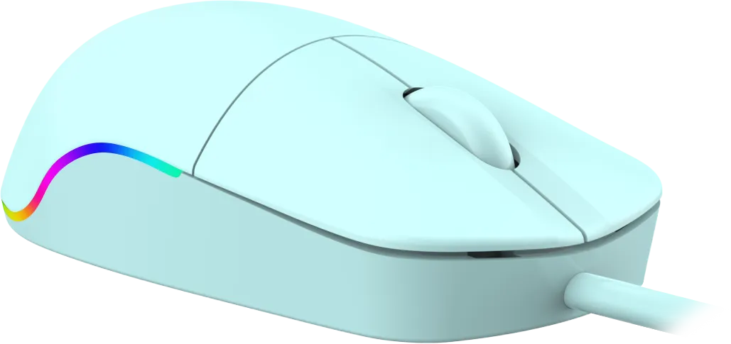 Мышь проводная Defender Azora MB-241, 1200dpi, оптическая светодиодная, USB, голубой (52243)