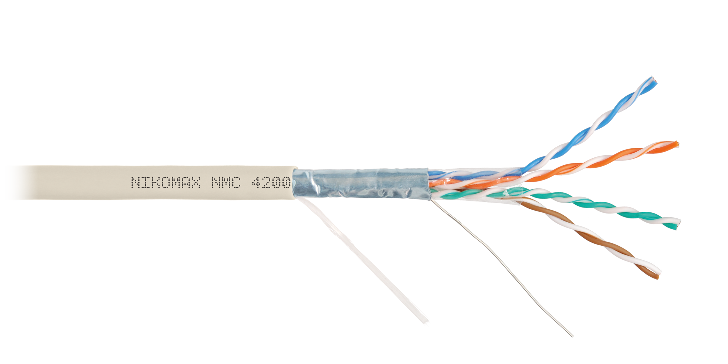 

Витая пара FTP кат.5e, 4 пары, CU, 0.51 мм, 305м., внутренний, одножильный, нг(A)-LSLTx, светло-серый, NIKOMAX (NMC 4200L-IY)