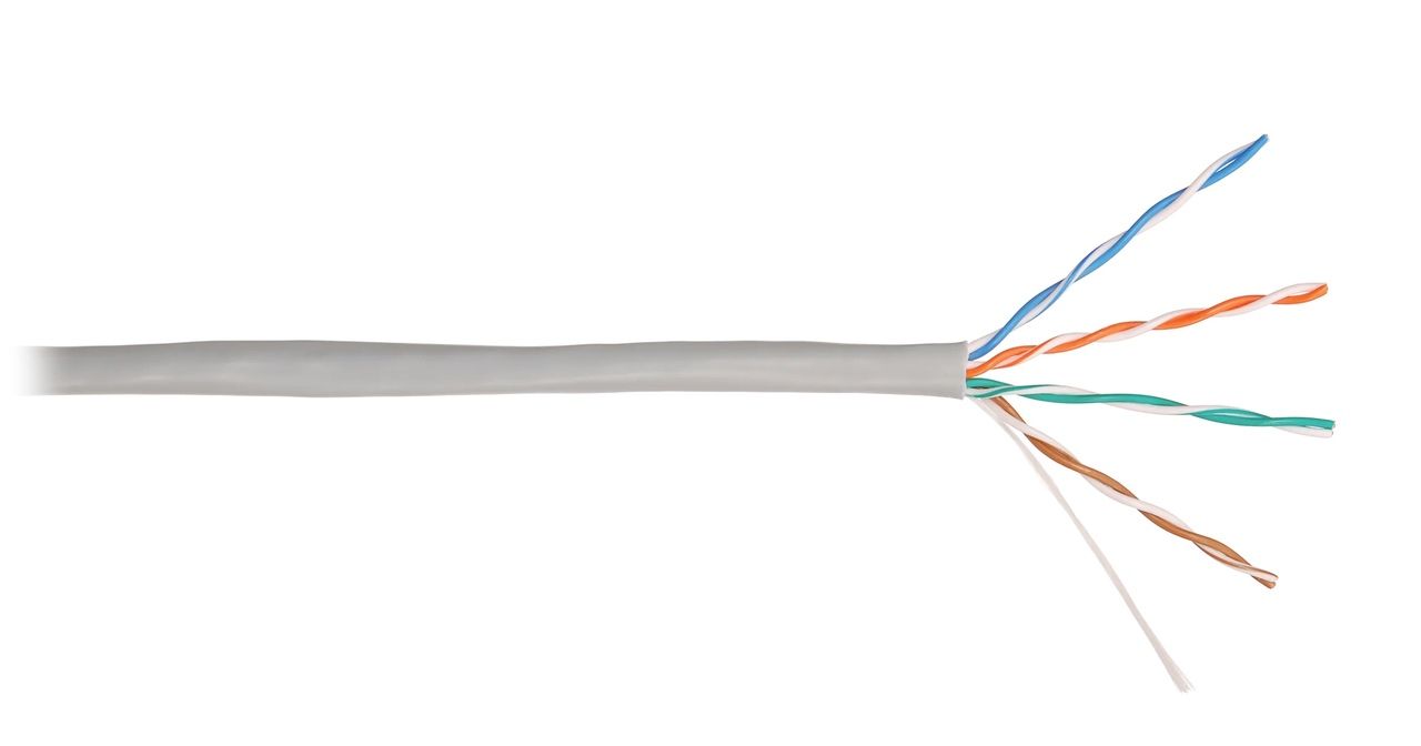 Витая пара UTP кат.5e, 4 пары, CU, 0.5 мм, 305, внутренний, одножильный, PVC, серый, NIKOMAX (NMC 2100A-GY)