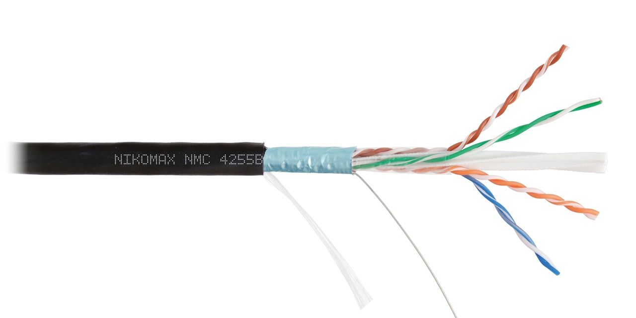 Витая пара NIKOMAX FTP кат.6a 4 пары CU 500м. (NMC 4255B-BK)