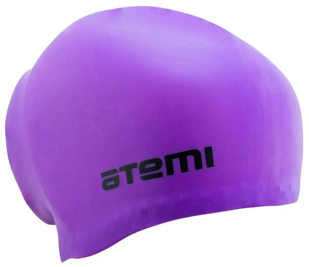 Шапочка для плавания ATEMI LC-07, унисекс, взрослый, силикон, фиолетовый (LC-07)