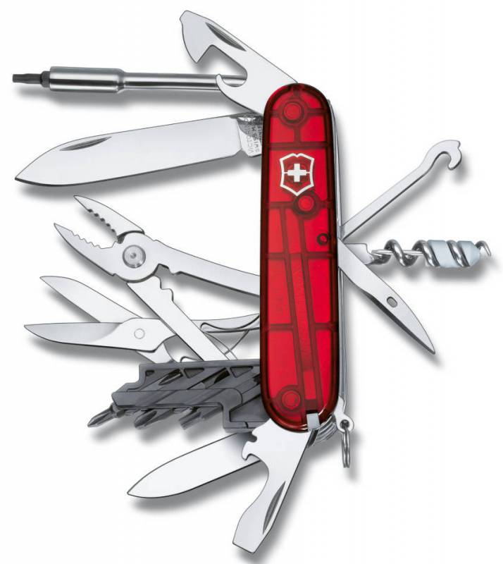 Нож перочинный 34 в 1, красный, VICTORINOX CyberTool M (1.7725.T)